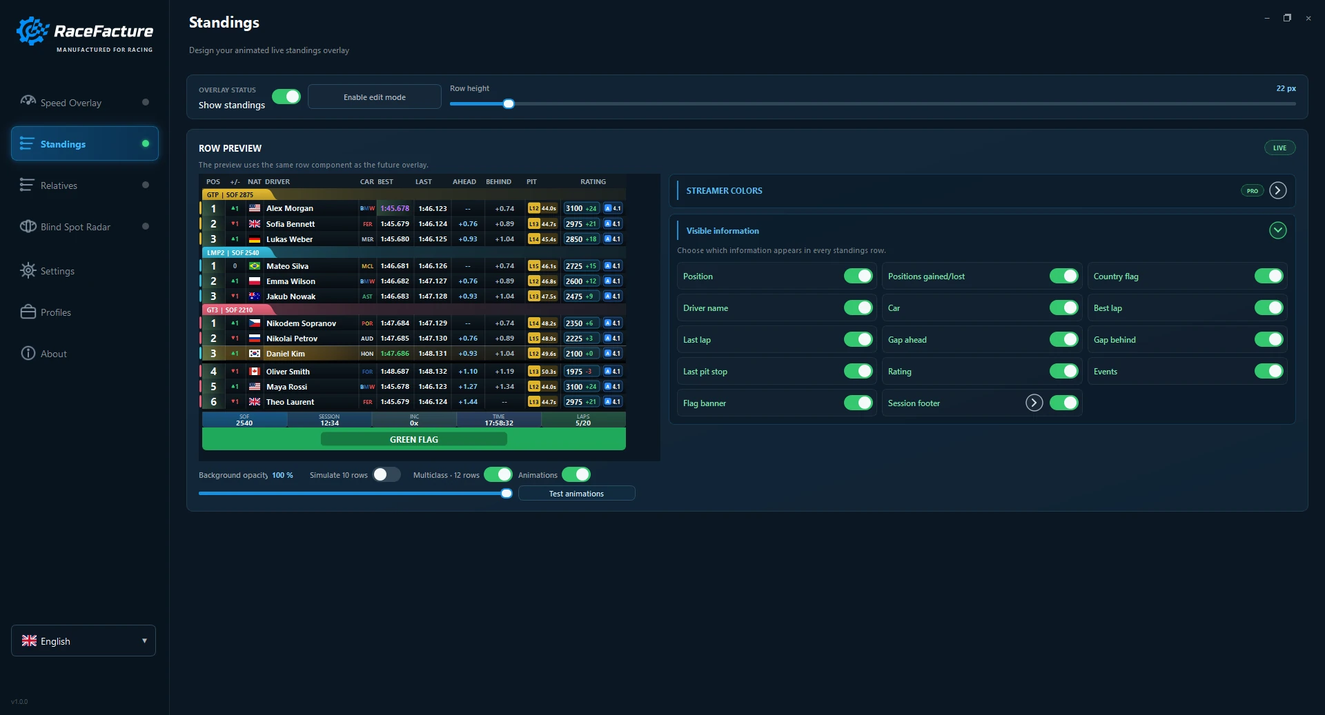 RaceFacture App preview